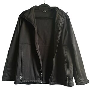 Black Lightweight Weather-Resistant Shirt Jacket